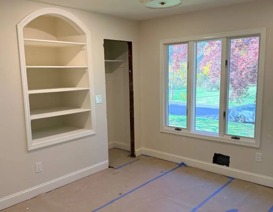 Arched built in bookshelves in Westchester NY