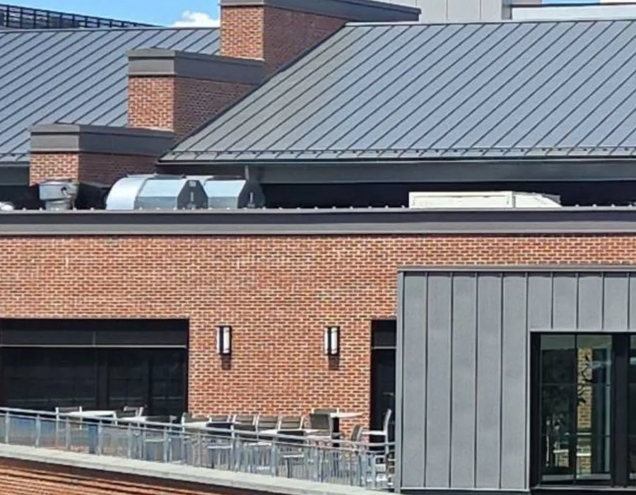 Black metal roof replacement