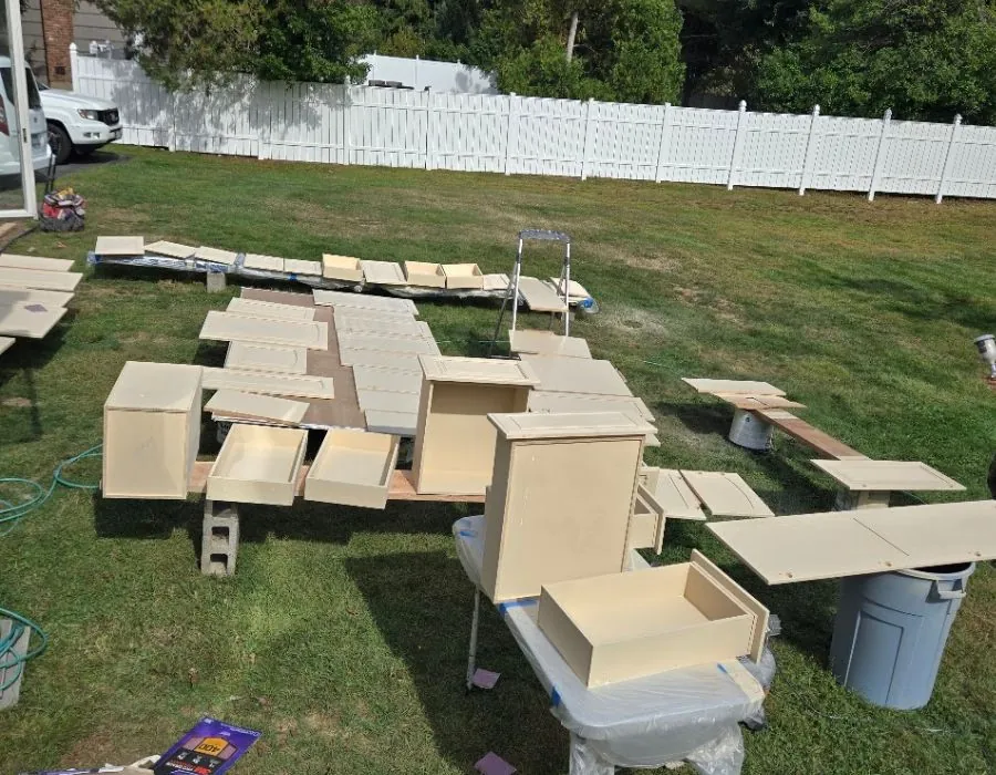 Custom kitchen cabinet assembly process