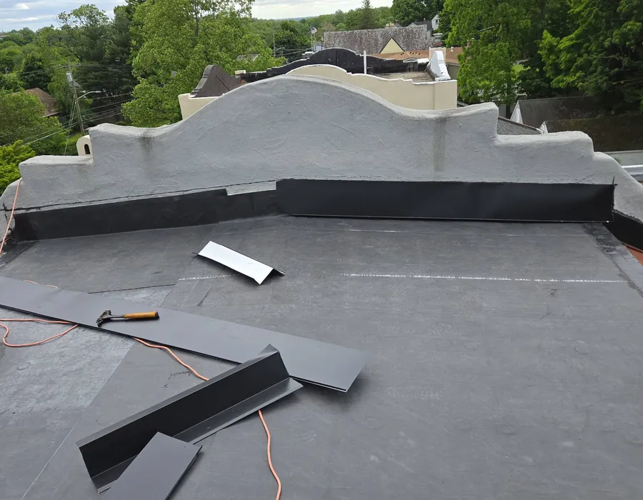 EPDM flat roof membrane installation in White Plains NY