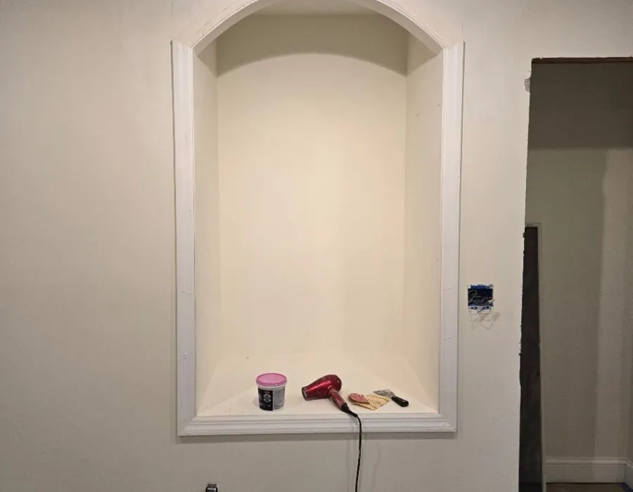 Picture window installation in large living room